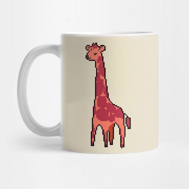 Pixel Wildlife: Vibrant Giraffe in Natural Habitat by Pixel.id